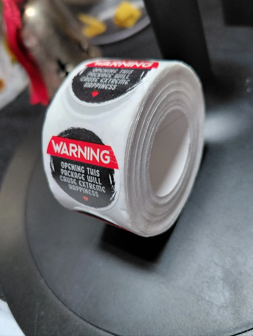 500ct. Warning Red/Black Waterproof/Bonus 3 Random Polymailers/Sz. 1